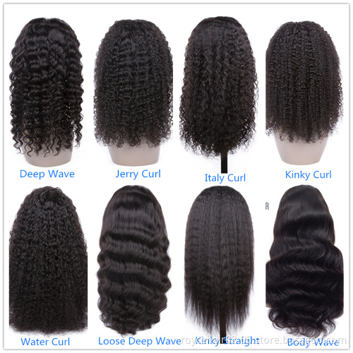 Hot Products 10a Grade Brazilian Virgin Human Hair Ear to Ear Lace Closure Jerry curl T part Transparent lace front wig